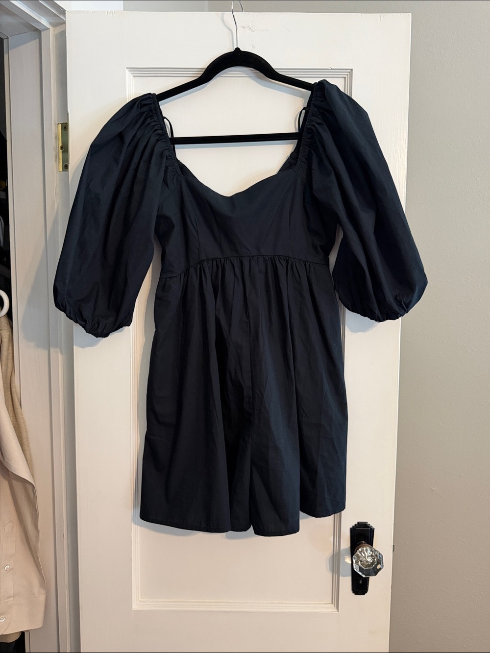 Abercrombie & Fitch Black Puff Sleeve Romper